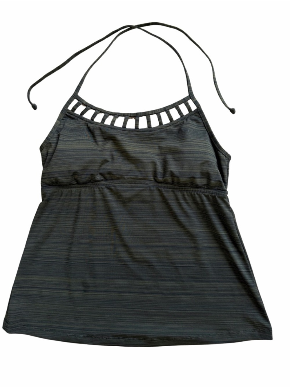 Mossimo Supply Co. Olive Green Stripped Tankini